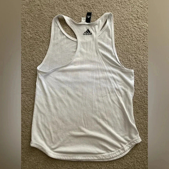 Adidas Lightweight Comfy Running Tank Top Size Small White - Picture 3 of 3